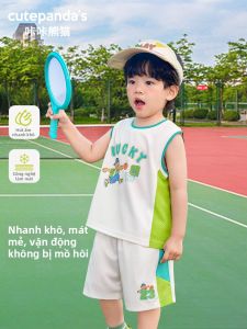 CUTEPANDAS | Bộ Áo Dạ Quần Ngắn Thể Thao Mùa Hè Cho Bé Trai