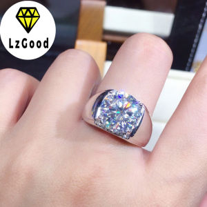 Nhẫn Kim Cương Moissanite 5 Carat Thời Trang Sang Trọng Có Thể Điều Chỉnh Trang Sức Nữ Quà Tặng Giáng Sinh Đám Cưới