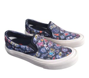 SEPATU SNEAKER SLIP ON CHESS BLACK DAS PRIA DAN WANITA ( BISA COD )