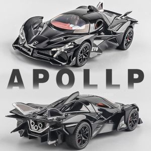 1:32 Apollo EVO Pagani Zonda Supercar Toy Miniature Models Alloy Diecast Sound Light Pull Back Doors Opened Ornament Toys Gifts