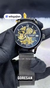 Jam Tangan Pria Otomatis Asli Tahan Air Premium Original Awet Seumur Hidup Luxury Lexier Automatic Waterproof Mesin Mekanik Mechanical Transparan Anti Karat Luminous Bercahaya Aksesoris Arloji Mens Watches Formal Kasual Trendy Fashion New Model -JF23