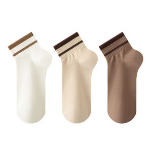 MiiOW | ถุงเท้าผ้าฝ้ายแท้เอวกลาง Catman Womens Spring Summer Autumn 2025 New Style No Bone White Long Socks 5 Pairs Pack