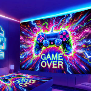 Cyberpunk Style Gaming Tapestry Handle Bedroom Wall Decor for Game Room Live Space Unique Esports Decor