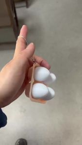 ●3D Printed Button Clicker Keyring Egg Banana Keycap Press Keychain Creative Relaxed Press Keyboard Keyring Backpack Pendant