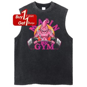 Bandai | Dragon Ball Anime Man Sleeveless Shirt Summer Y2k Gym Clothing Vintage Casual Loose Tank Top Streetwear Graphic Harajuku Vest
