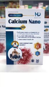 Viên uống bổ sung canxi - Calcium Nano Hộp 1 chai 30 viên