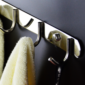 Thickened 304 Stainless Steel Bathroom Towel Hook Horizontal Wall Mounted No Drilling Required Bathroom Hardware Accessories