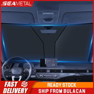 SEAMETAL Car Windshield Sun Shade Cover Front Window Sun Visor Protection Foldable Car Curtains for Summer Cooling UV Refletive