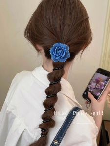 Denim Flower Bubble Braid & High Elastic Phone Line Hair Ring: A Guide to Stylish Hair Accessories