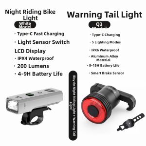 TOSUOD | Bright Digital Display Waterproof Smart Light Bicycle Rear Light