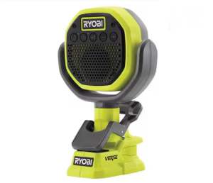RYOBI PCL615B 18V Cordless VERSE Clamp Speaker (Tool Only - No battery & charger) Connect 100+ VERSE Clamp Speakers or utilize independently BLUETOOTH range streaming over 250 ft. between primary speaker and device Crisp clear sound.