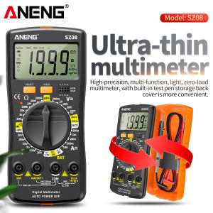 ANENG | ANENG SZ08 Ultra-Thin Digital Multimeter 1000V DC 750V AC 10A Capacitance Frequency NCV Data Hold Diode Continuity Repair Tool