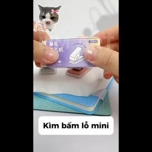 Kìm bấm lỗ mini đường kính 6mm. Đục lỗ giấy sổ còng flashcard tài liệu dụng cụ văn phòng phẩm LIM ART