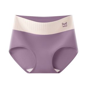 Quần lót nữ MiiOW làm bằng vải cotton lưng cao kháng khuẩn