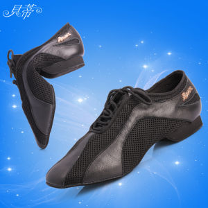 Betty Dance Shoes AM-1 Couples Style Latin Dance Flats Soft Bottom Flat Heel Ladies Gentlemen Shoes Leather Upgraded Version