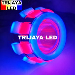 Lampu LED Projie Depan Utama 3 Mode 3.5 Inch Angel Demon Eye Jamur Ubur - Ubur Running Motor Mobil Projektor HID Gen 2 Strobo Kedip Flash Diam 3 Mode Kipas Spiral Bulat