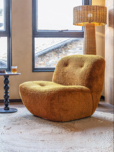 PURPLELEAF | Modern Rotating Leisure Chair Chenille