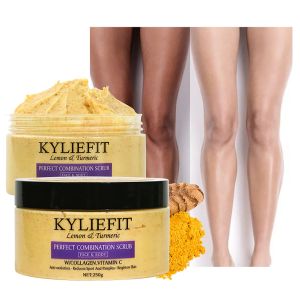Natural Turmeric Scrub For Face & Body Brightening Reduce Acne Clean And Smooth Skin Deeply Exfoliates 250g/8.8 oz