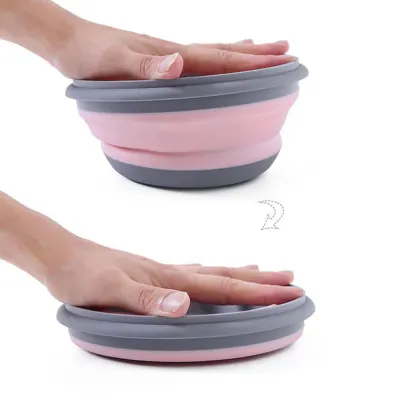 Mangkok Lipat Silicone 300ml CampingTravel Outdoor