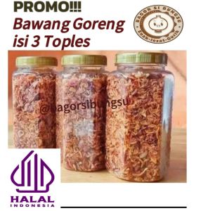 Bawang goreng ASLI BREBES 3 Toples  //CEMILANSNACK