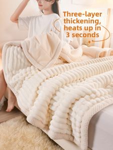 Thick RASCHEL Lamb Wool Blanket for Winter Cover
