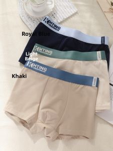 JIAZINI | Mens Cotton Antibacterial Sports Underwear Loose Breathable Boxer Shorts Comfortable Mid Waist Design For Teenage Boys