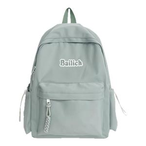 OUDENGPAI | Túi xách nữ dung tích lớn Túi đeo vai màu xanh cho bé gái Túi học sinh trung học cơ sở Túi đeo vai đôi thời trang Túi học sinh