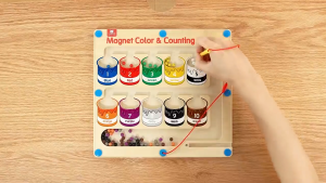1-3Years old Early Education Toy Magnetic Color Sorting Board and Number Maze Magnetic Toy Learning