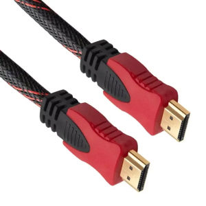 High Speed HDMI-Compatible Cable 1.5m 3m 5m HDTV Black And Red Braided 1.4V Cable High Speed TV Data Computer Monitor Support 3D