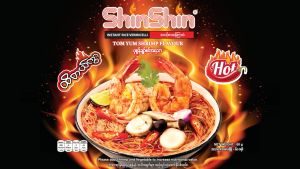 Shin Shin Instant Rice Vermicelli Tom Yum Shrimp Flavour 300g (60g x 5packs)