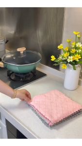 Combo 10 Cái 20 Cái  Khăn Lau Bếp Đa Năng Living C Khăn Lau 2 Mặt Siêu Thấm Nước 25cm x 25cm