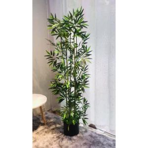 Chậu cây trúc quân tử giả - Size từ 120cm đến 200cm - Cây giả hoa lụa Decor trang trí nhà cửa