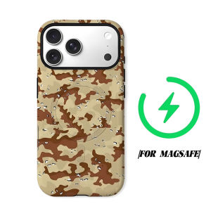 Desert Camouflage Print Phone Case for iPhone 18 17 16 15 14 13 12 11 Air Pro Max Plus Double-layer Cover