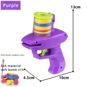 Foam Disc Launcher Flying Disc Handheld Shooting Game Outdoor Backyard Toy for Kids Birthday Gifts School Class Prizes