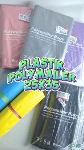 Plastik Polymailer 25x35 cm isi 100 pcs Packing Online Shop Hitam Silver Pink Kuning Ungu Biru Kantong Lem Seal Amplop 25 x 35