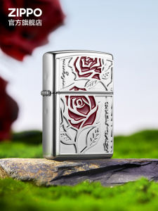 Zippo ร้าน Flagship ดอกกุหลาบ ไฟเชื้อเพลิง กล่องของขวัญ ของขวัญวันเกิด คู่รัก กล่องของขวัญ กล่องของขวัญ เครื่องประดับ เครื่องประดับ ที่ระลึก