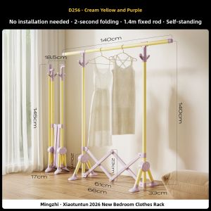 MINGZHI | Kids Folding Adjustable Clothing Rack