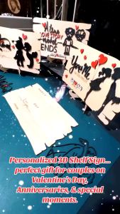 Personalized 3D Layered Shelf Sign Gift for Couples on Valentine's Anniversaries Birthdays and Special Moments