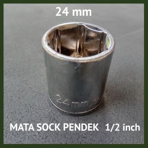 Mata Sock 24mm 1/2 inch 6 PT Sock 24mm Eceran