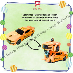 Mainan Mobil Transform Robot Anak Deformation Bumbele Bee Light Sound
