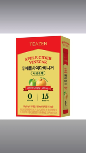 Teazen Apple Cider Vinegar Apple Pear 10p (50g) | Korean Zero-Sugar Apple Cider Vinegar Drink with Pear | 3-Step Fermented Probiotic ACV Stick for Healthy Digestion & Wellness