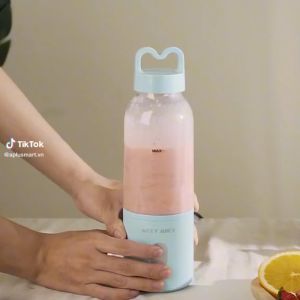 Máy Xay Sinh Tố Cầm Tay Đa Năng 4 Lưỡi Dao Inox Meet Juice Dung Tích 500ml - Máy Xay Hoa Quả Mini Công Suất 150W Chất Liệu Cao Cấp Xay Cực Nhanh Nhỏ Gọn Sử Dụng An Toàn.