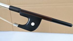 JYR Brazilwood Double Bass Bow German Style 3/4 Size Natural Mongolian Horsehair Ebony Frog Professional Upright Bass Bow for Students Intermediate Players