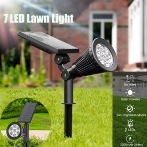7LED Năng lượng mặt trời Cỏ Ánh Sáng Spotlight ngoài trời chống nước đèn ngủ cảm ứng ban đêm Đèn sân vườn năng lượng mặt trời đổi màu đèn ốp tường ngoài trời đèn năng lượng trang trí sân vườn