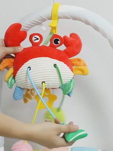 🍼AKIKO🍼Baby Rattle Soft Toys Baby Stroller Mainan Kereta Stroller Katil Crib Hanging Toys Soothing Dolls Newborn Toys Soothing Baby String Plush Toys婴儿毛软玩具