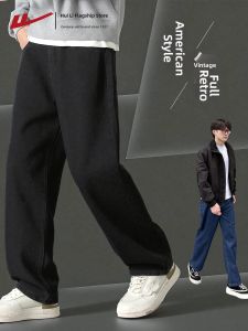 Warrior | Summer American Retro Washed Loose Straight Trousers
