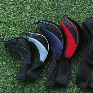 3pcs Golf Iron Set Cover Stick IRON Stik Club Training ZIPER Driver Fairway Wood Hybrid Head Penutup Sarung