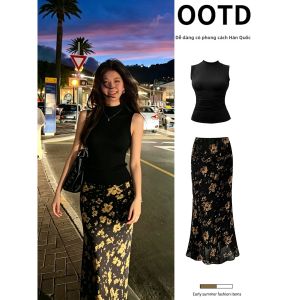 ZUKUN | Bộ Đồ Phong Cách Trung Quốc Duyên Dáng Với Chân Váy Bút Chì Dài