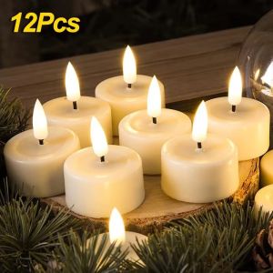 Polocat6/12 cái đèn nến LED Flameless mô phỏng đèn nến pin-Powered tiệc cưới nến nhà trang trí tiệc sinh nhật