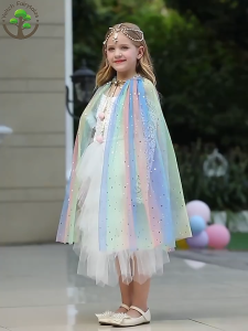 [HỎA TỐC] Set công chúa Áo choàng váy tutu vương miện dây chuyền Quà tặng sinh nhật cho bé gái